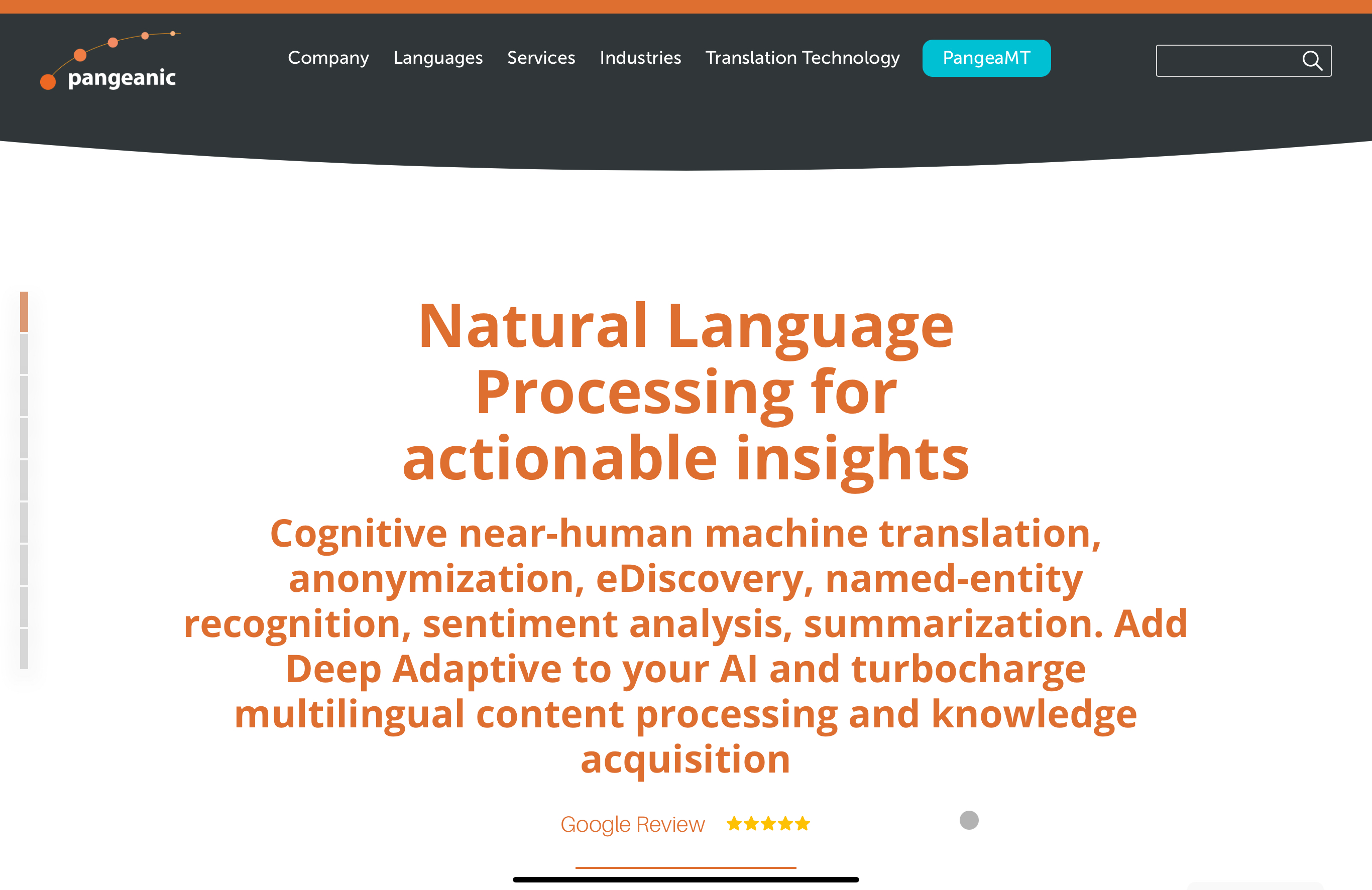 Pangeanic — product overview and interface preview