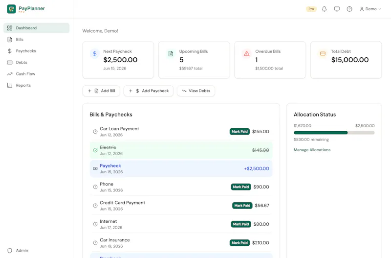 PayPlanner Pro screenshot 2