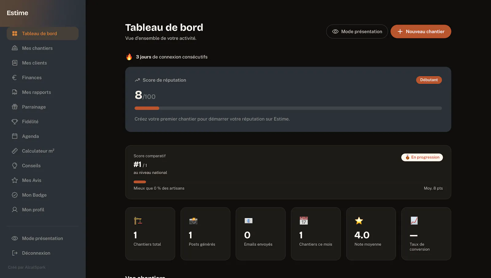Estime screenshot 1