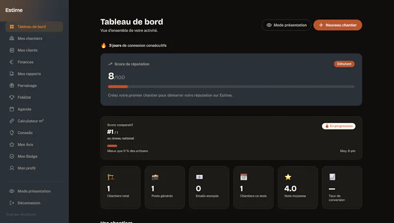 Estime screenshot 1