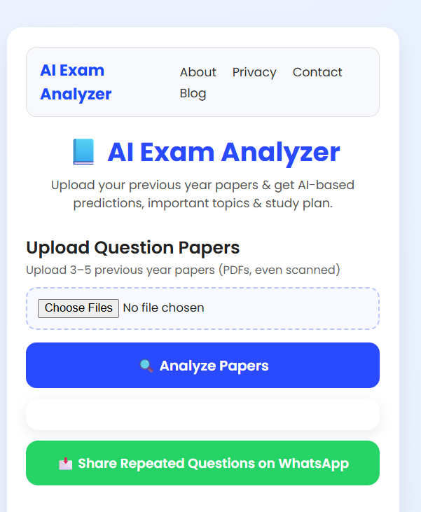 AI Exam Analyzer gallery image