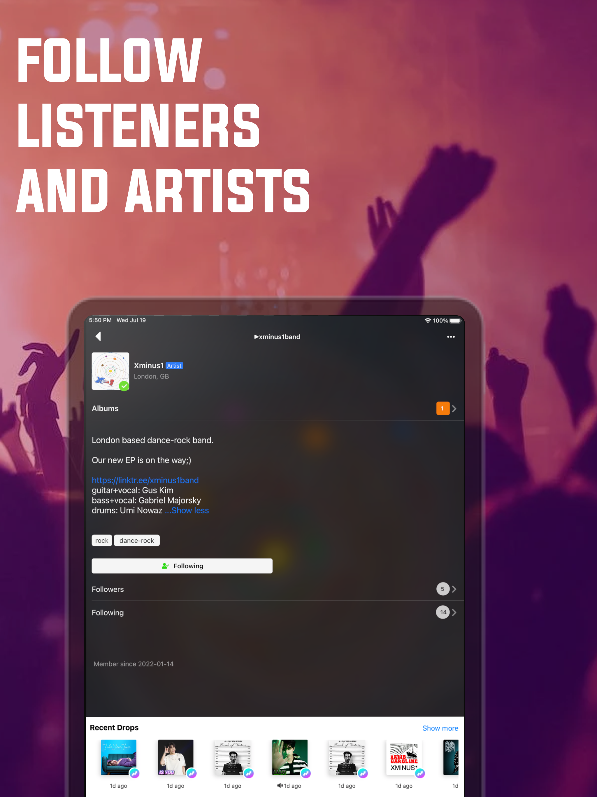 Songdrop - La música nos conecta - música, independiente, iOS, aplicación media 16