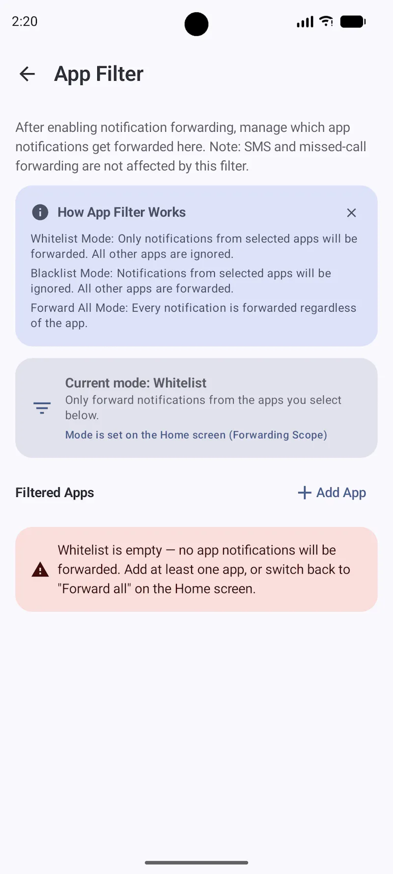 easynotifyforward screenshot 2