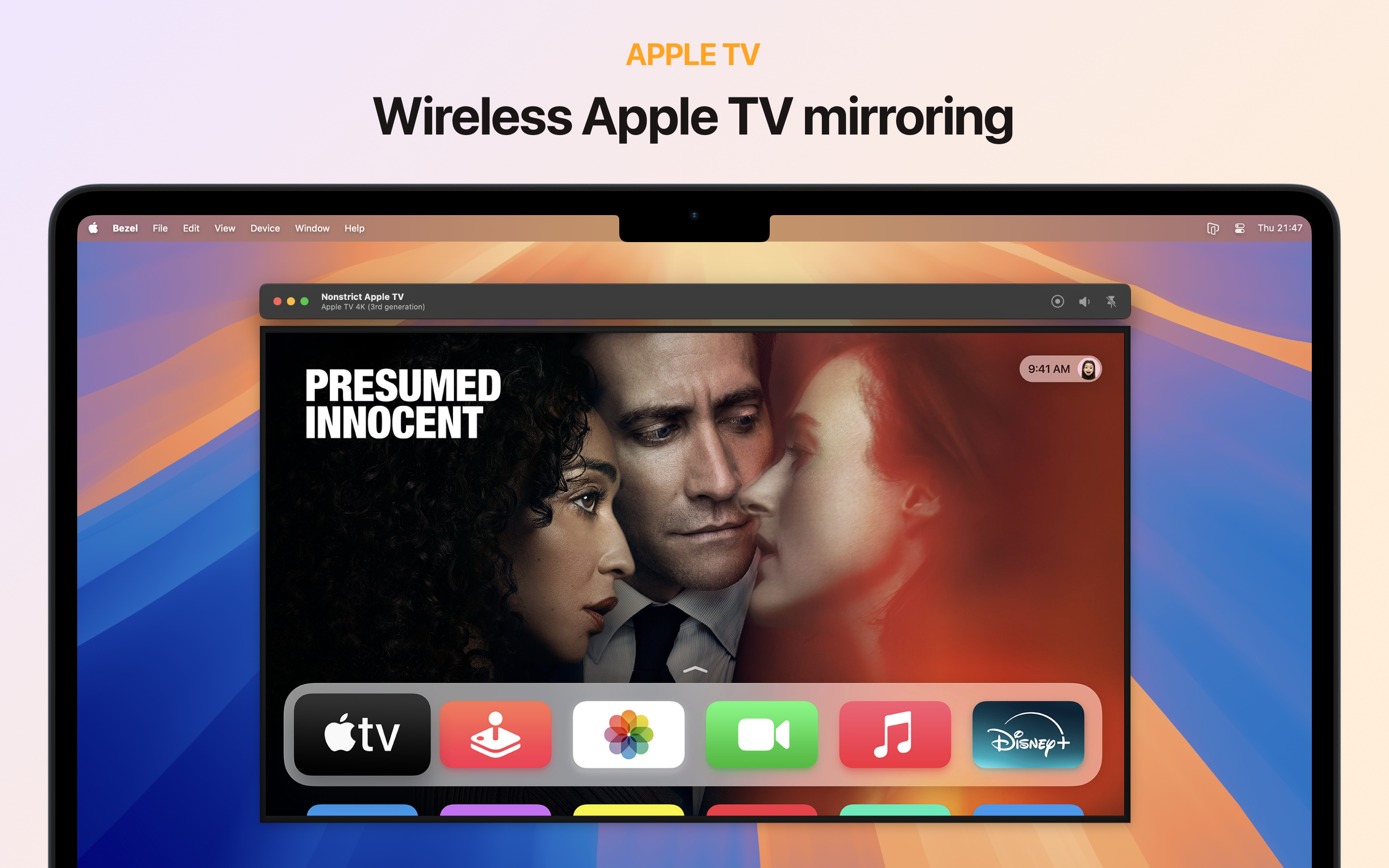 베젤 ples.0 - 전체 화면 iPhone 미러링 미디어 10