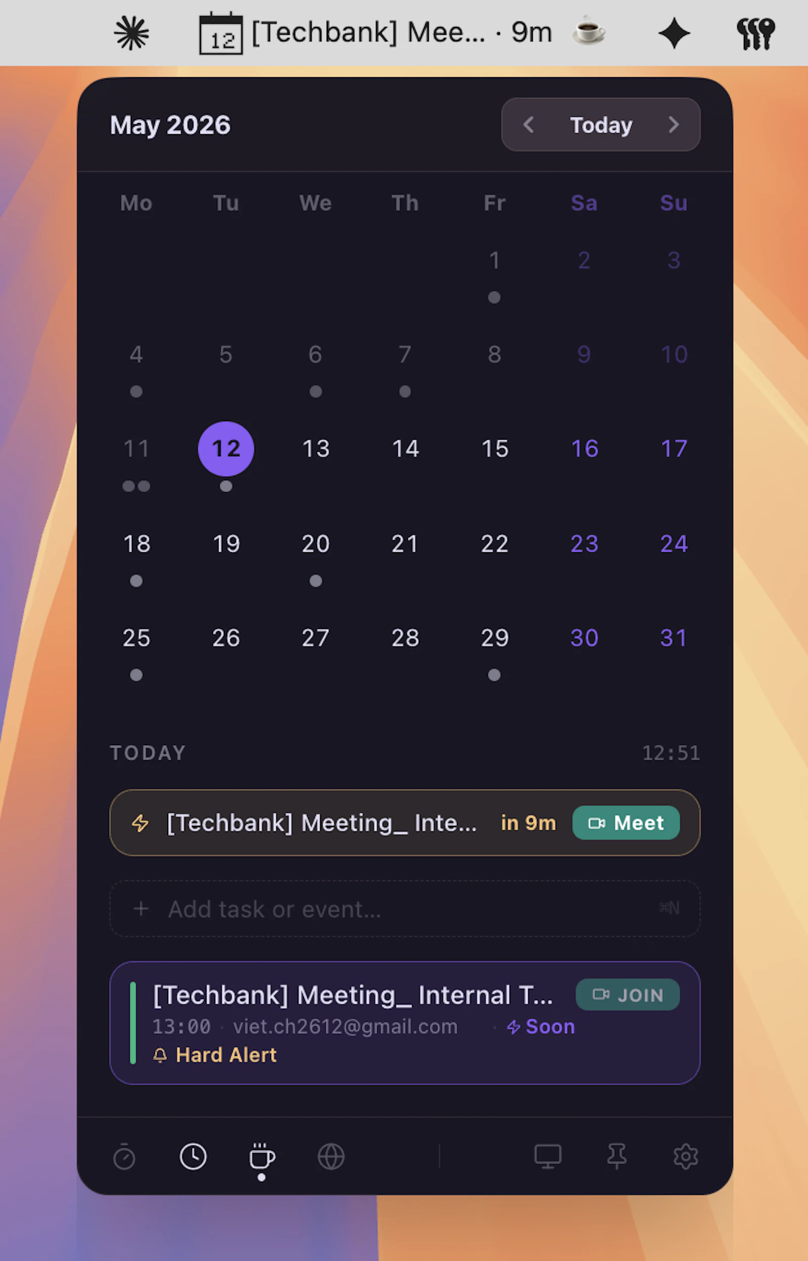 Daybar screenshot 2