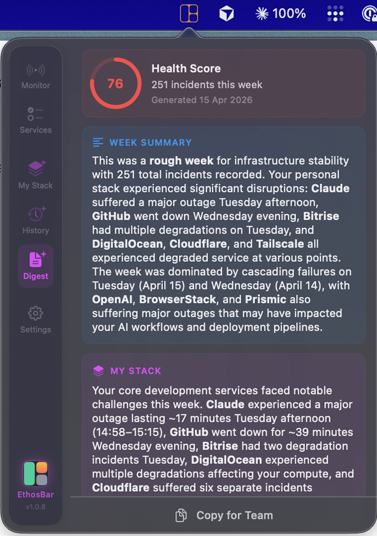 EthosBar screenshot 6