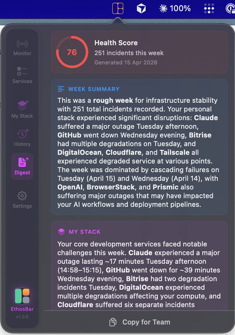 EthosBar screenshot 6