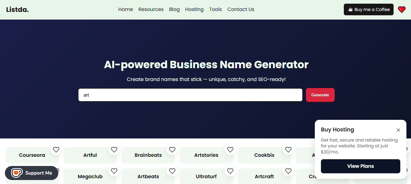 Listda - Main product screenshot demonstrating key features and user interface