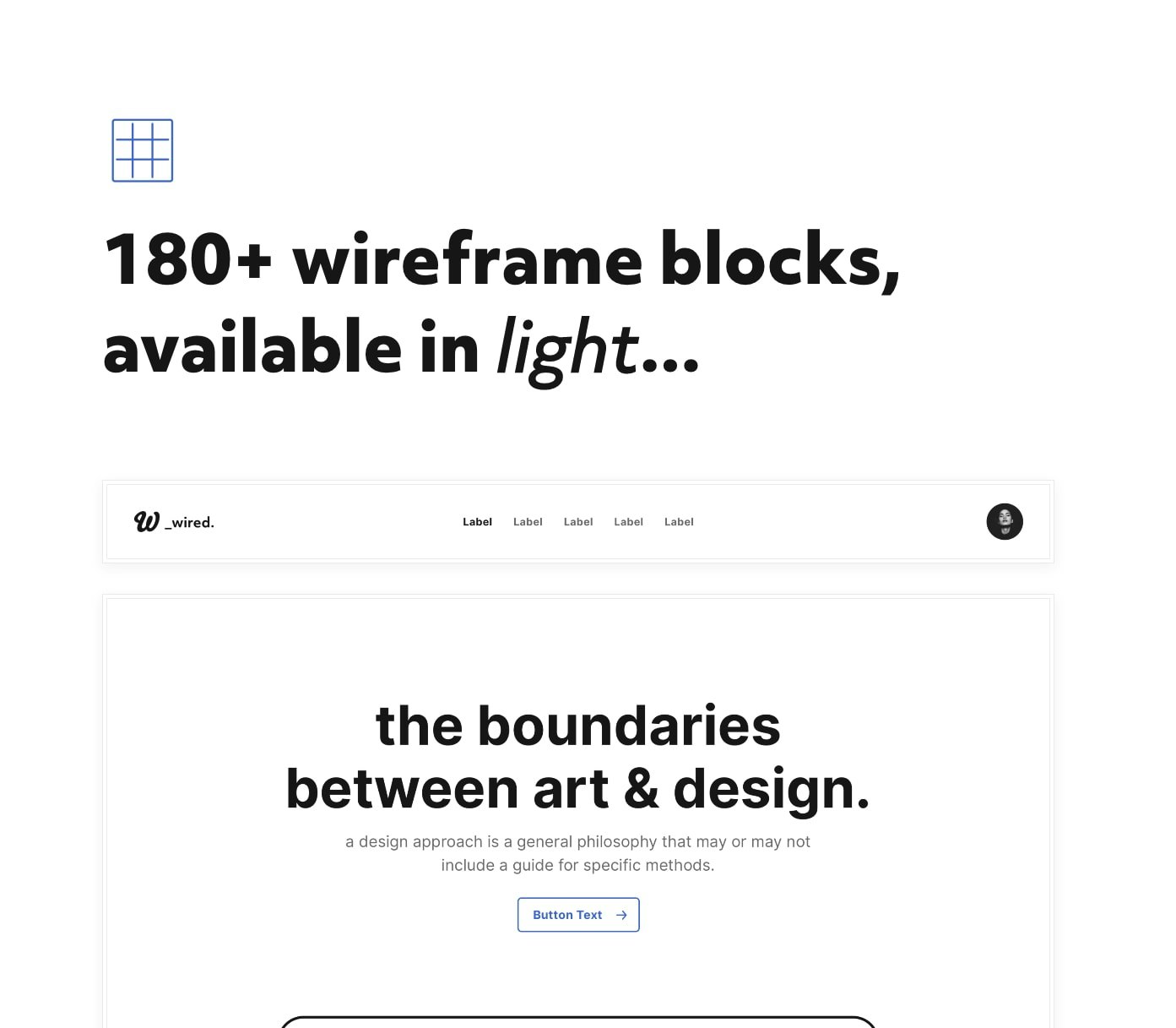 Wired - Wireframe Kit gallery image