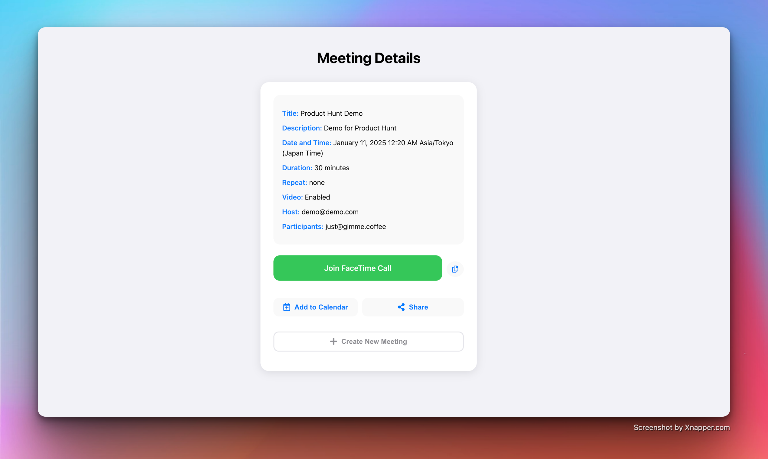 Média FTme.link - Planifiez facilement les appels et les réunions FaceTime 8