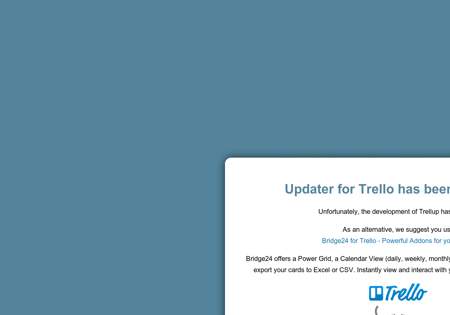 Updater for Trello