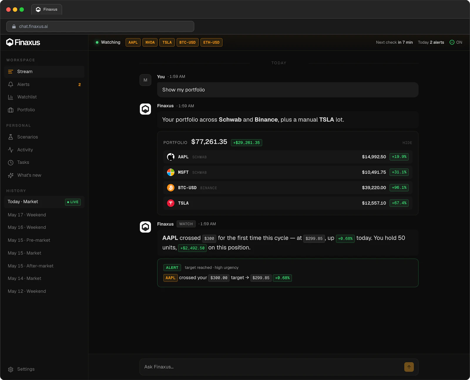 Finaxus screenshot 1
