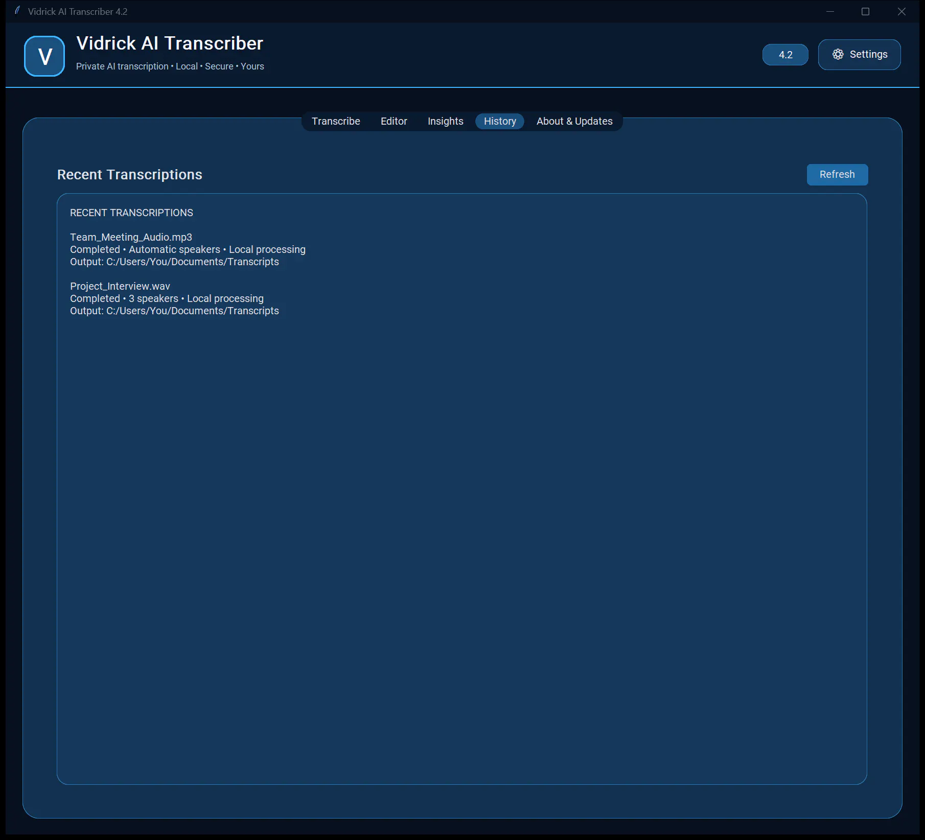 Vidrick AI Transcriber gallery image