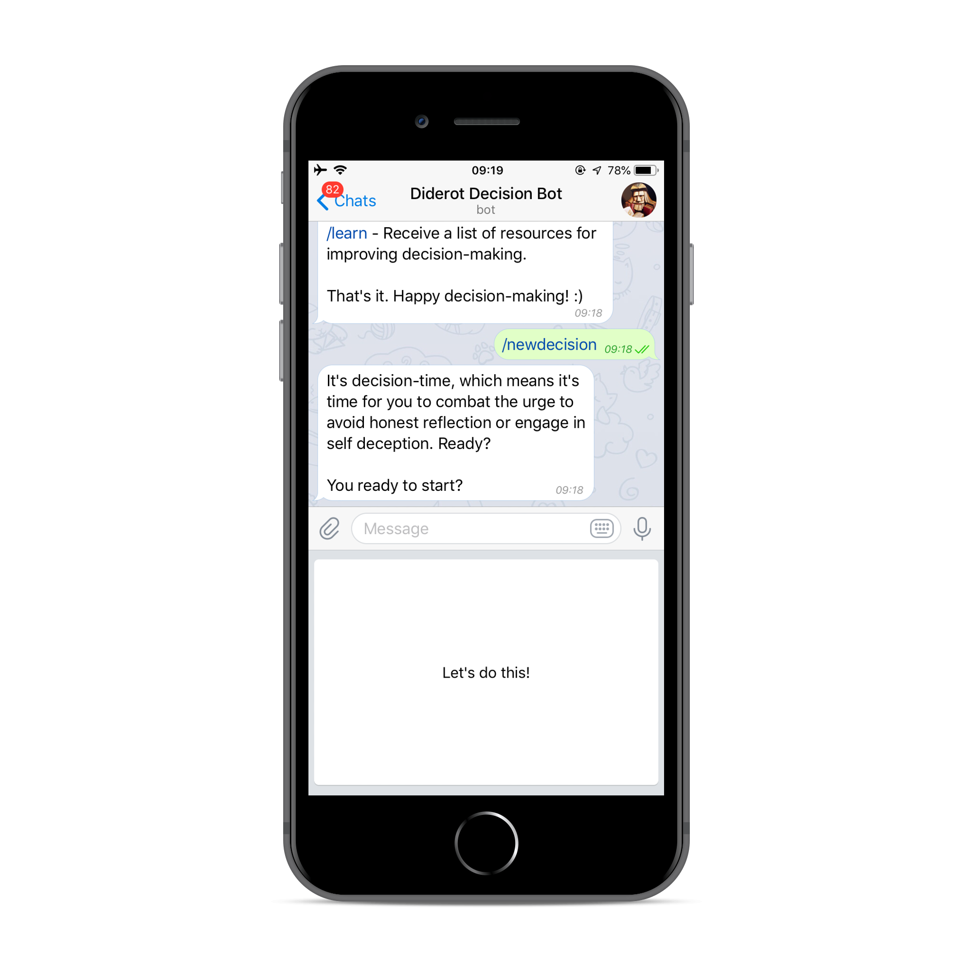 Diderot Decision Journal Bot gallery image