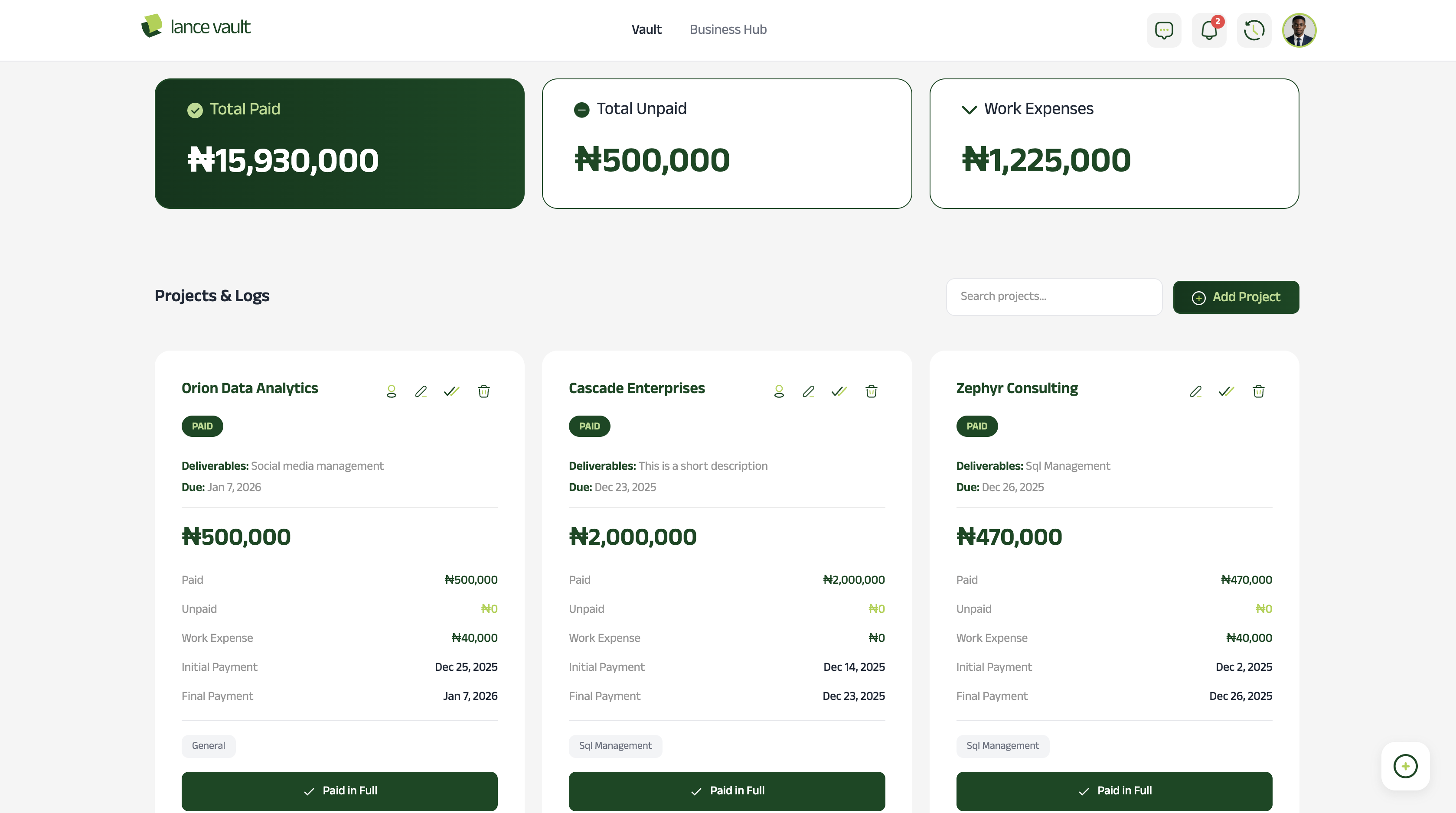 Lance Vault - Screenshot 3 showing product features and functionality
