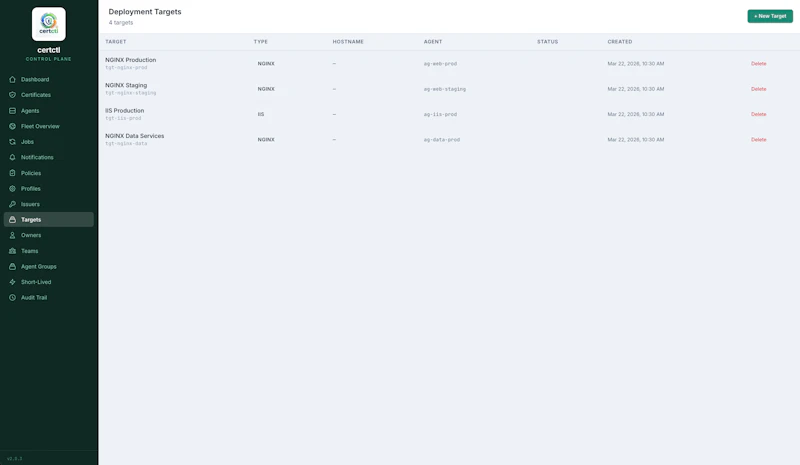 certctl screenshot 6
