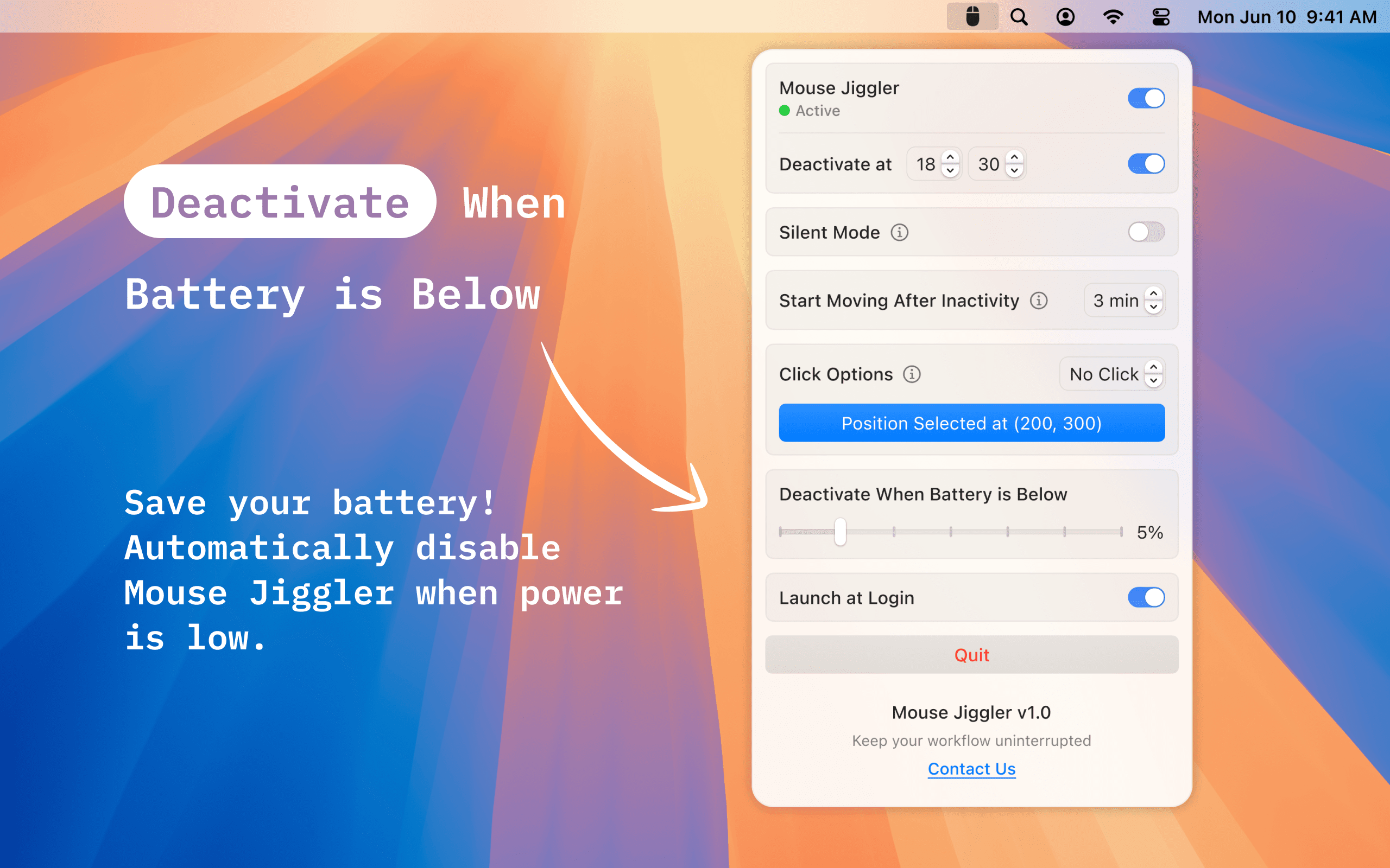 Мышь Jiggler для Mac - Предотвратить спать Mac медиа 6