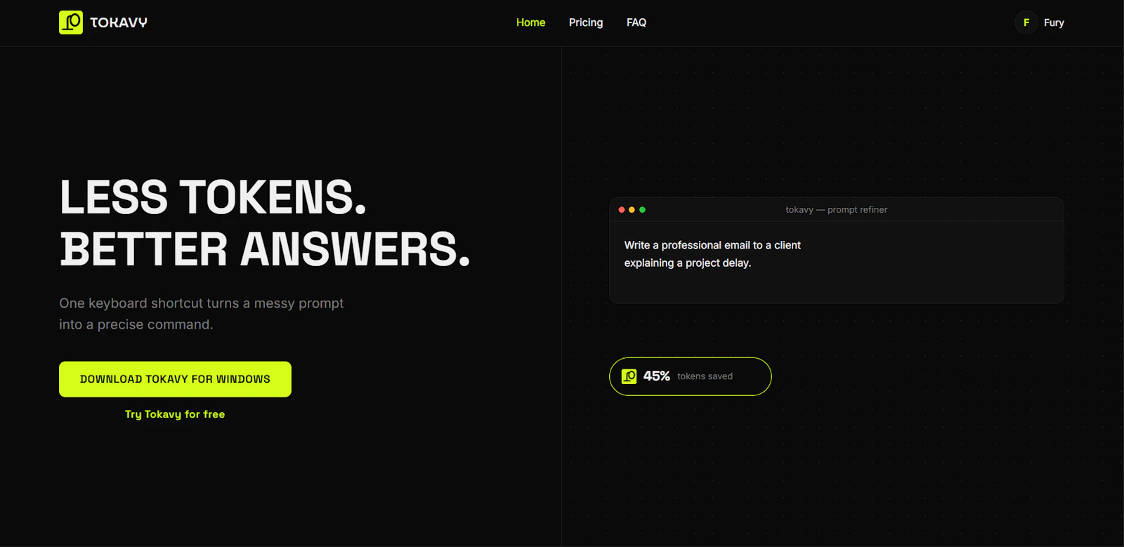 Tokavy — Less Tokens. Better Answers. screenshot 4