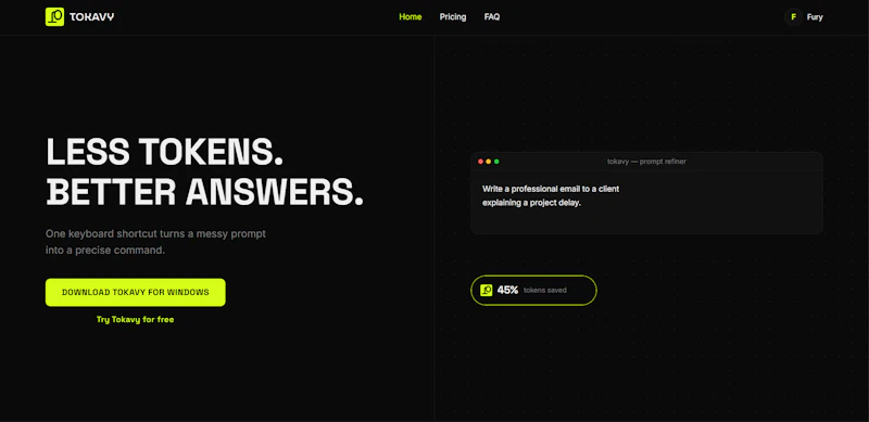 Tokavy — Less Tokens. Better Answers. screenshot 4