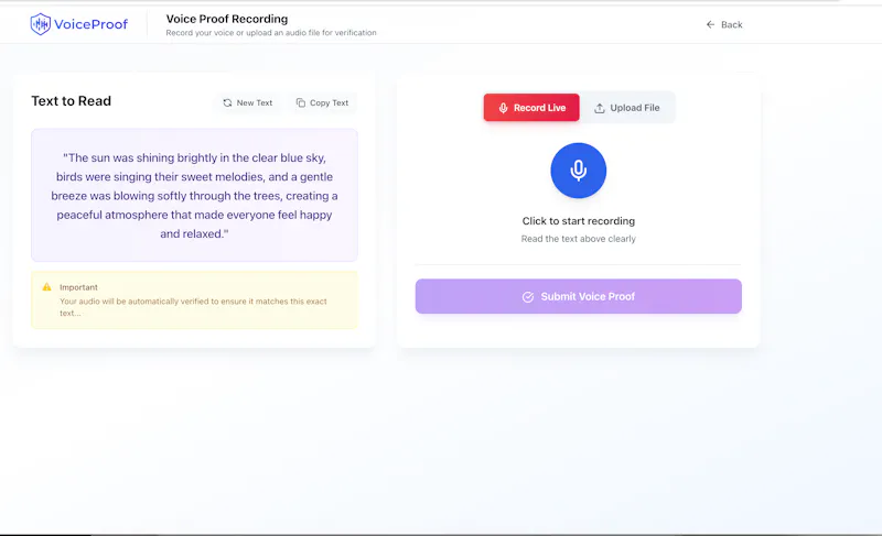 Voiceproof.ai screenshot 11