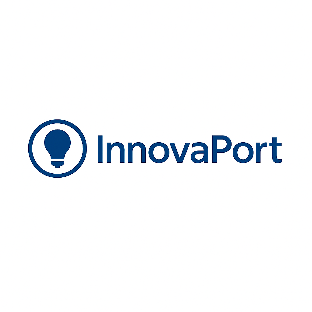 InnovaPort - Product Hunt launch logo and brand identity