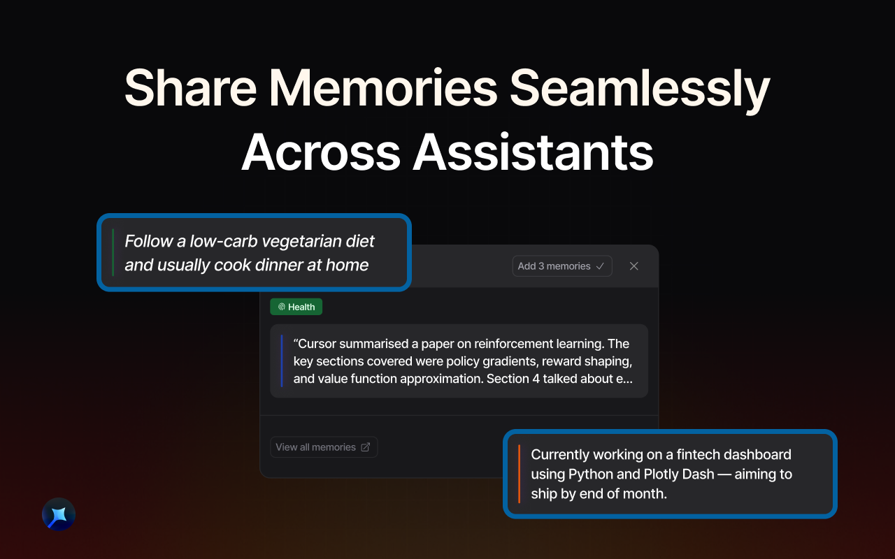 OpenMemory Chrome Extension - Synchroniseer geheugen over AI's zodat ze verder gaan waar je was gebleven. media 3