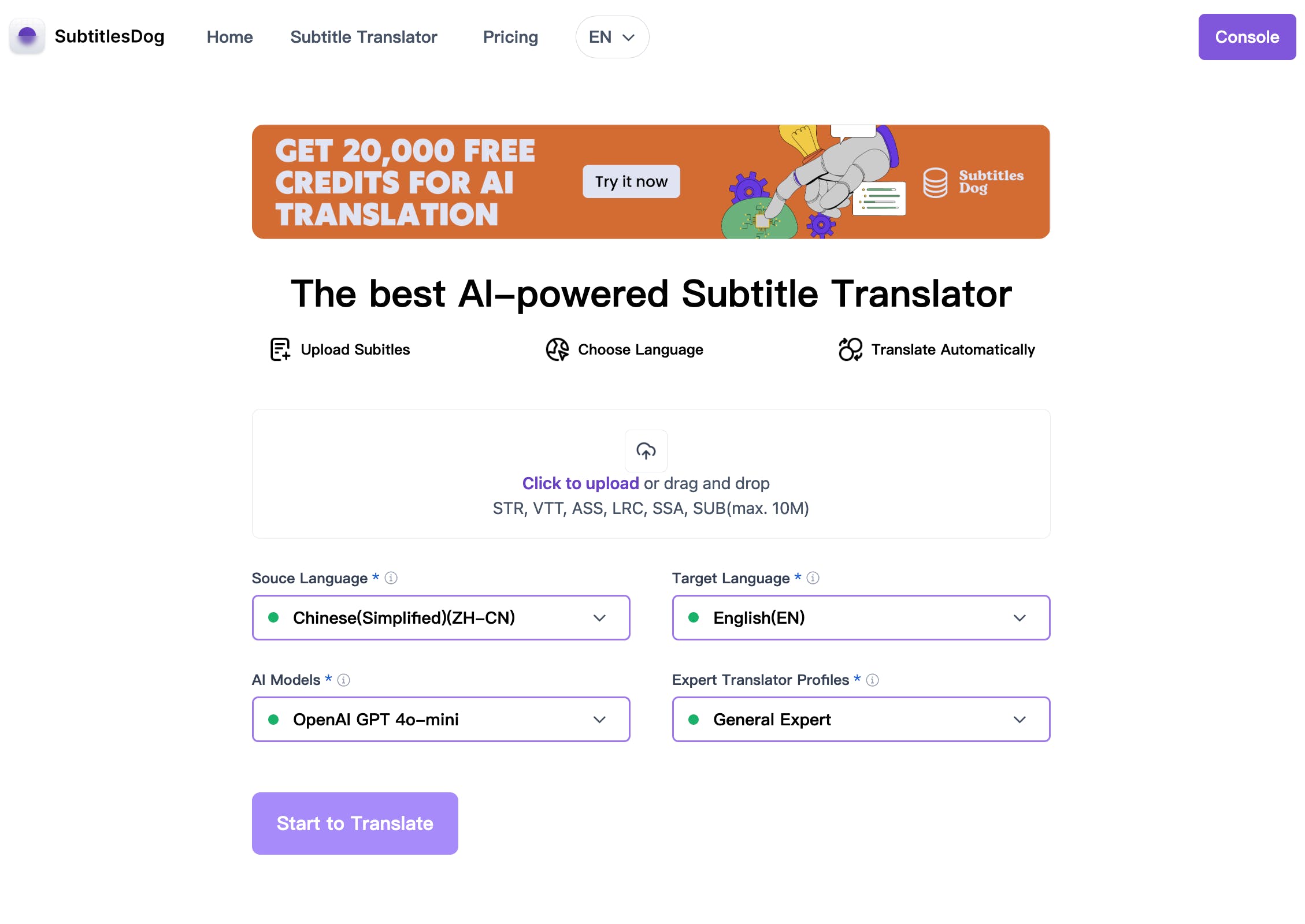 SubtitlesDog-AI subtitle translator media 1