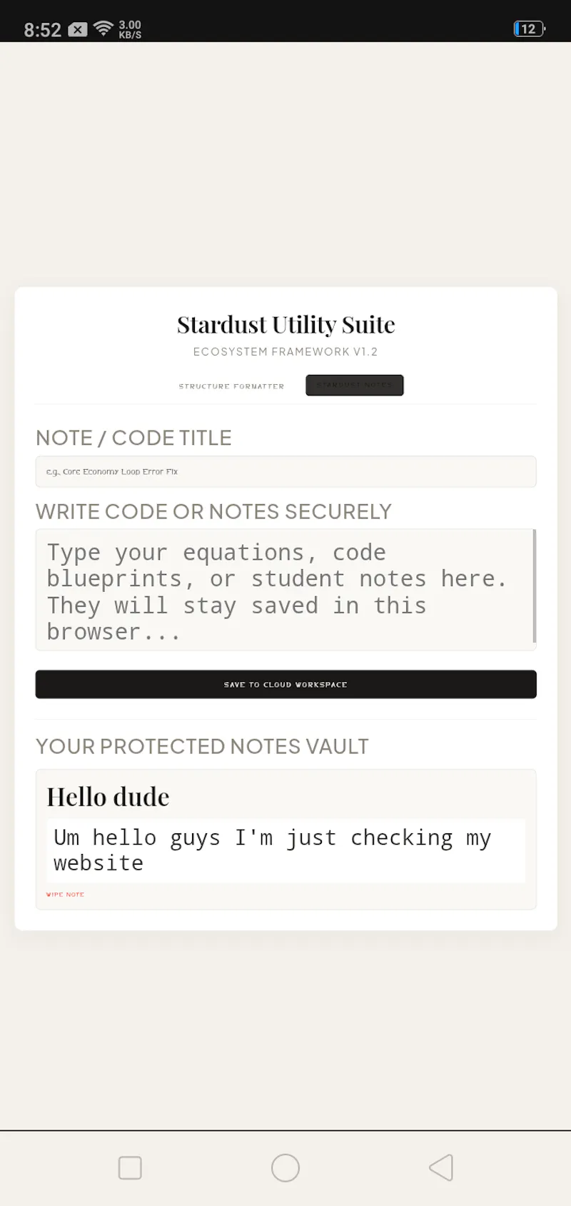 Stardust Utility Suite screenshot 2
