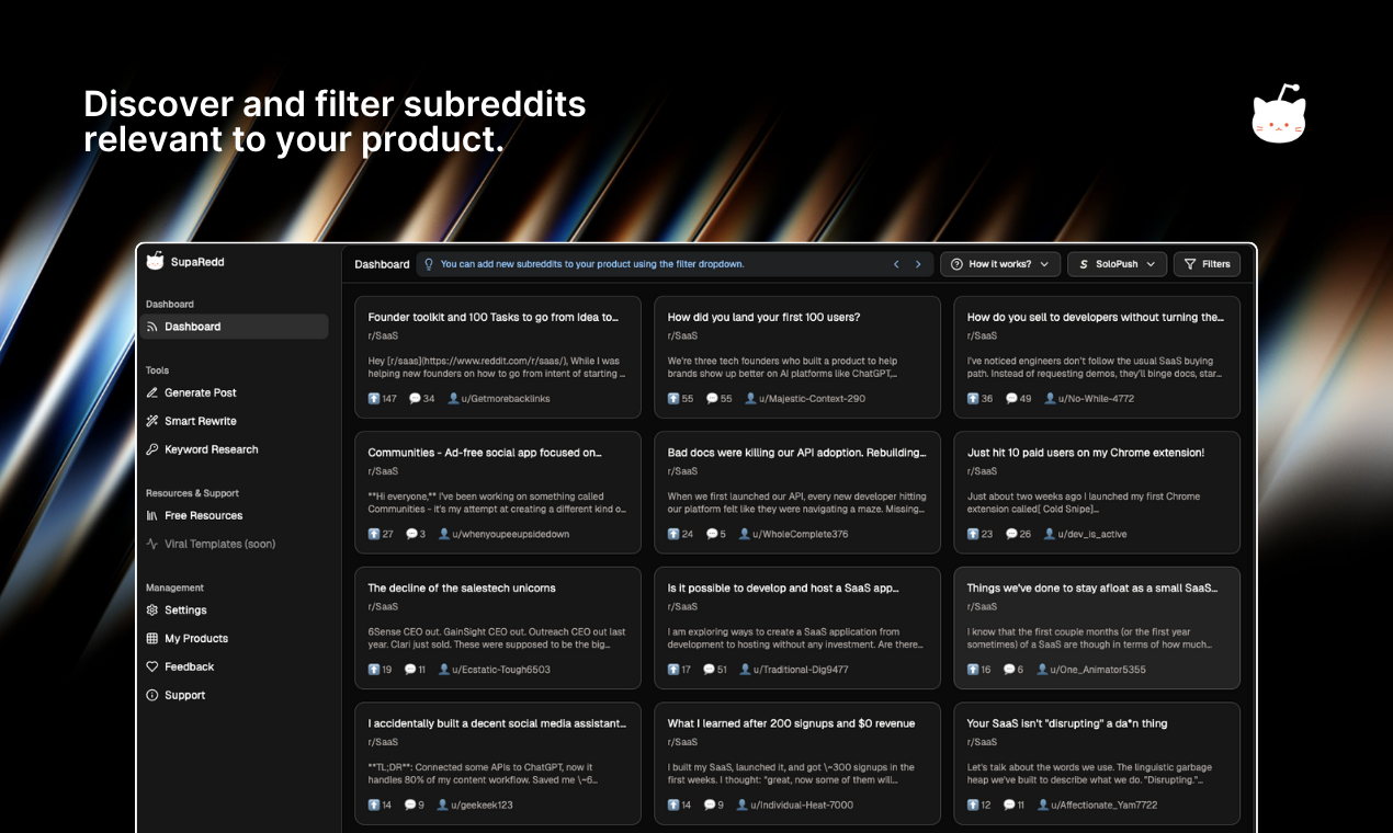 Média SupaRedd - Get Customers from Reddit with Human-like AI 3