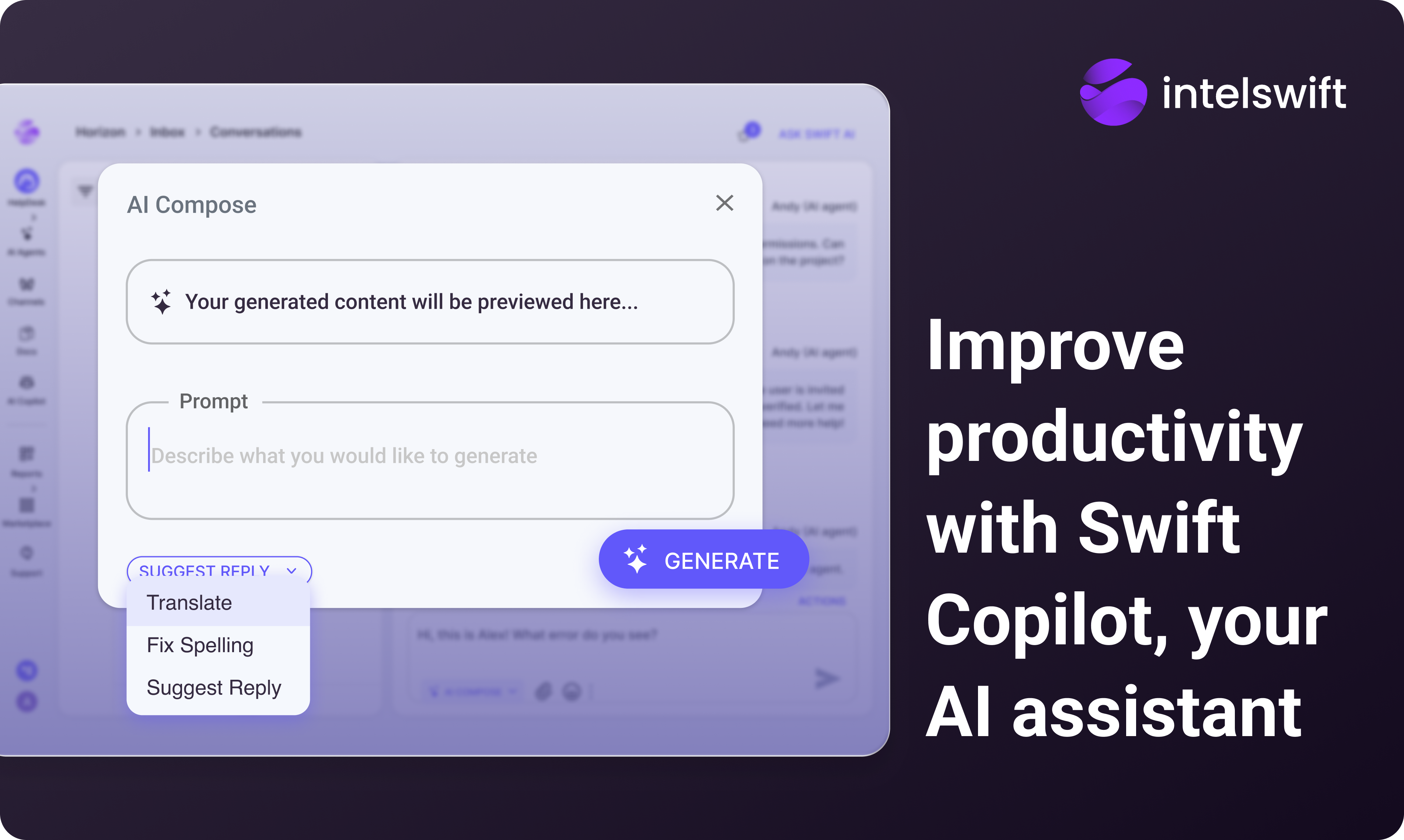 Intelswift AI Agents Marketplace - AI customer service automation media 2