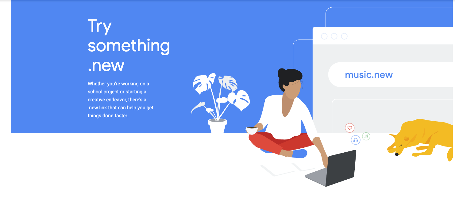 Google .new Shortcuts List gallery image