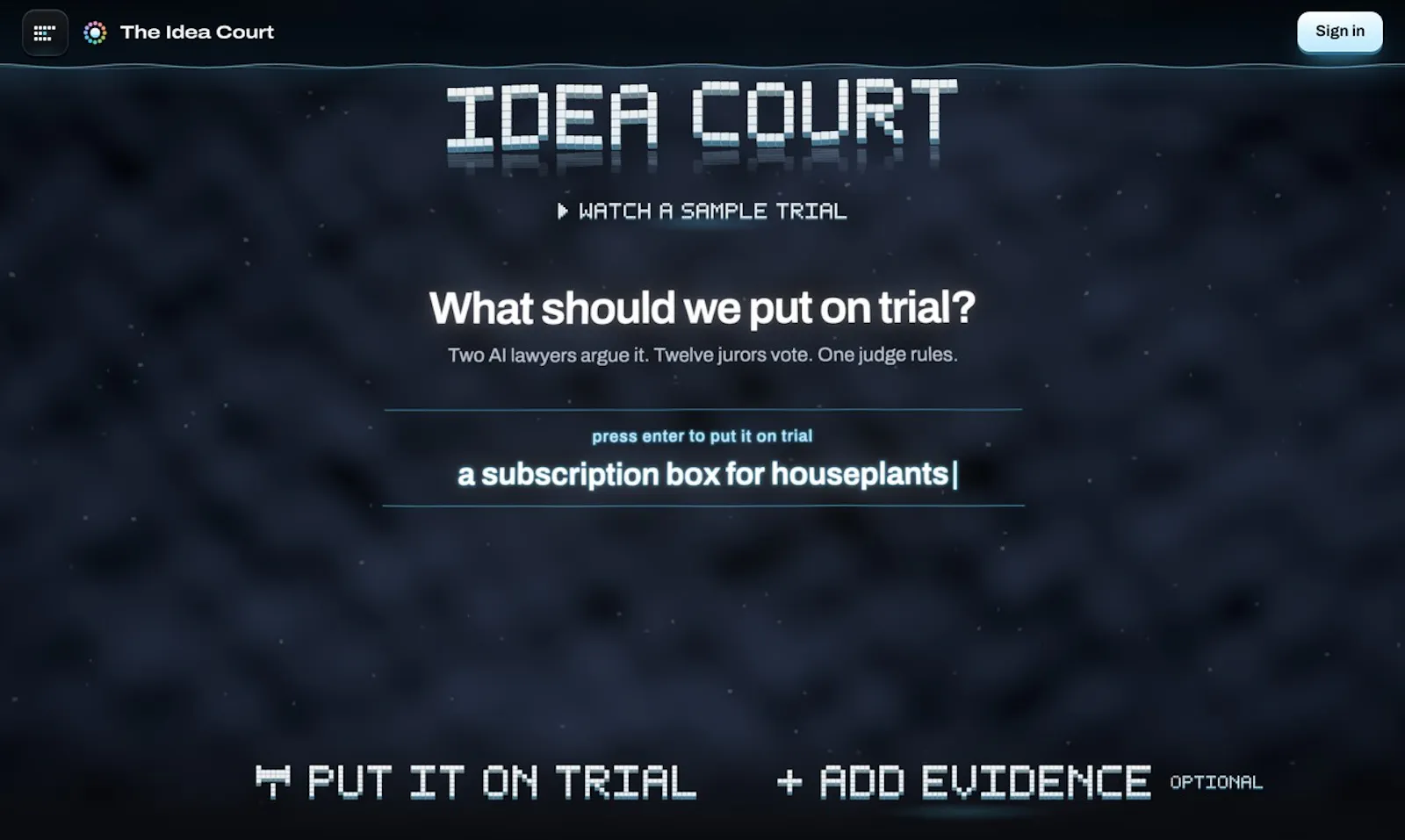 The Idea Court screenshot 1