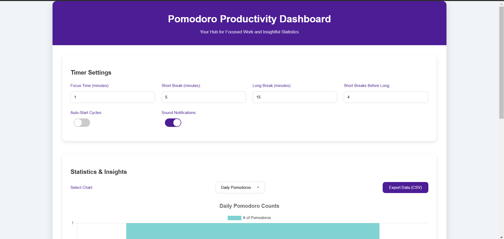 Pomodoro timer gallery image