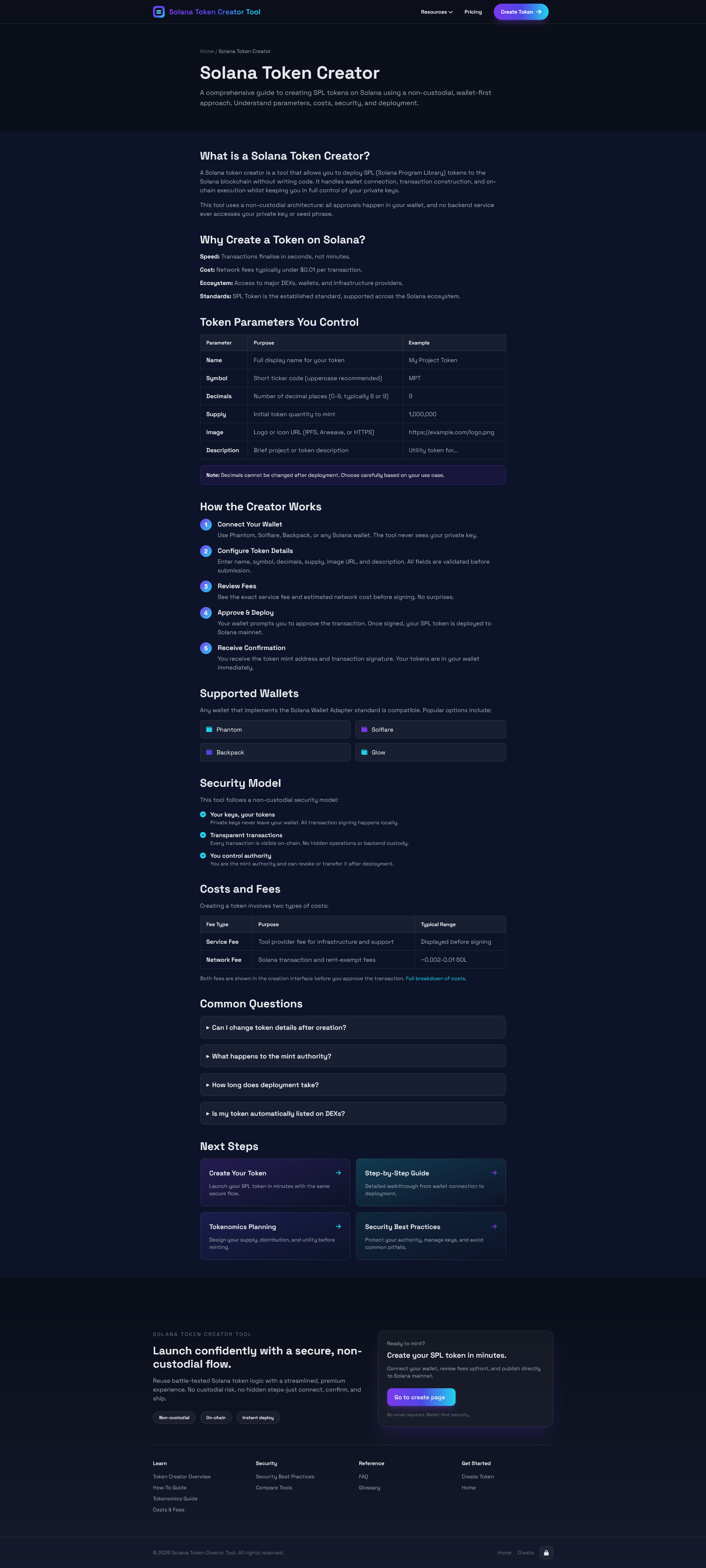Solana Token Creator Tool gallery image
