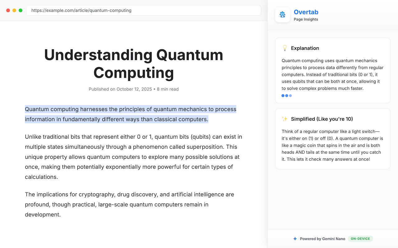 Overtab gallery image