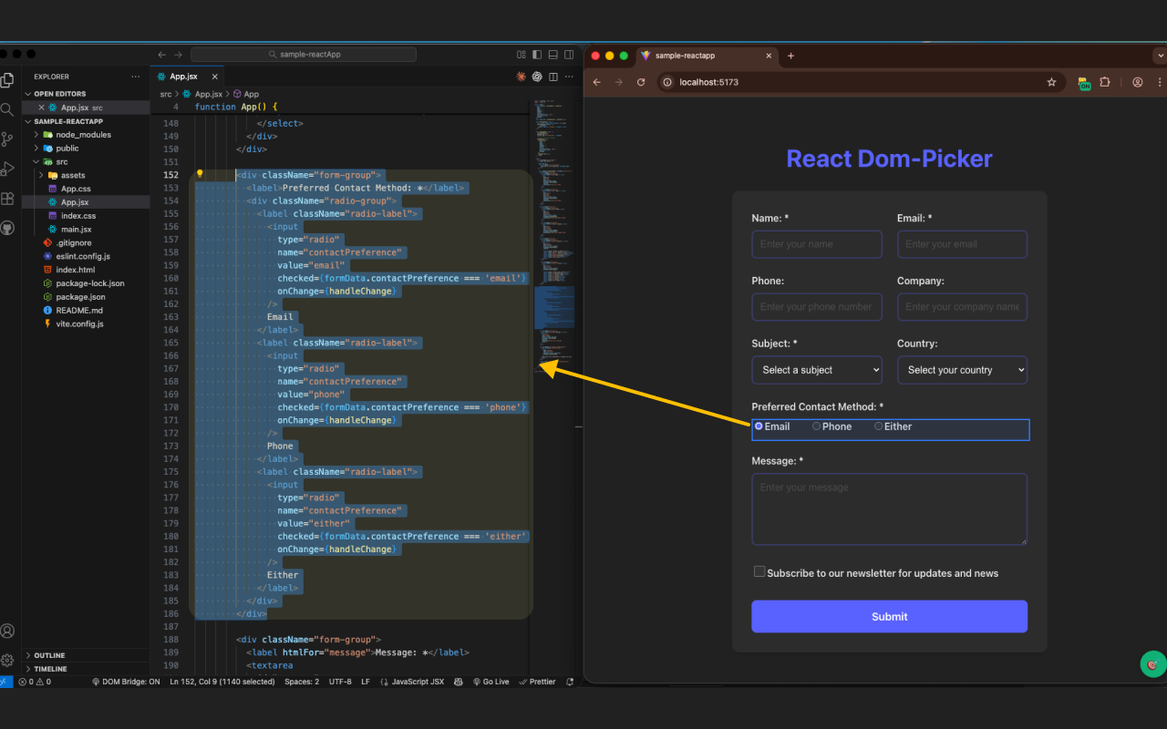 React-DomPicker gallery image