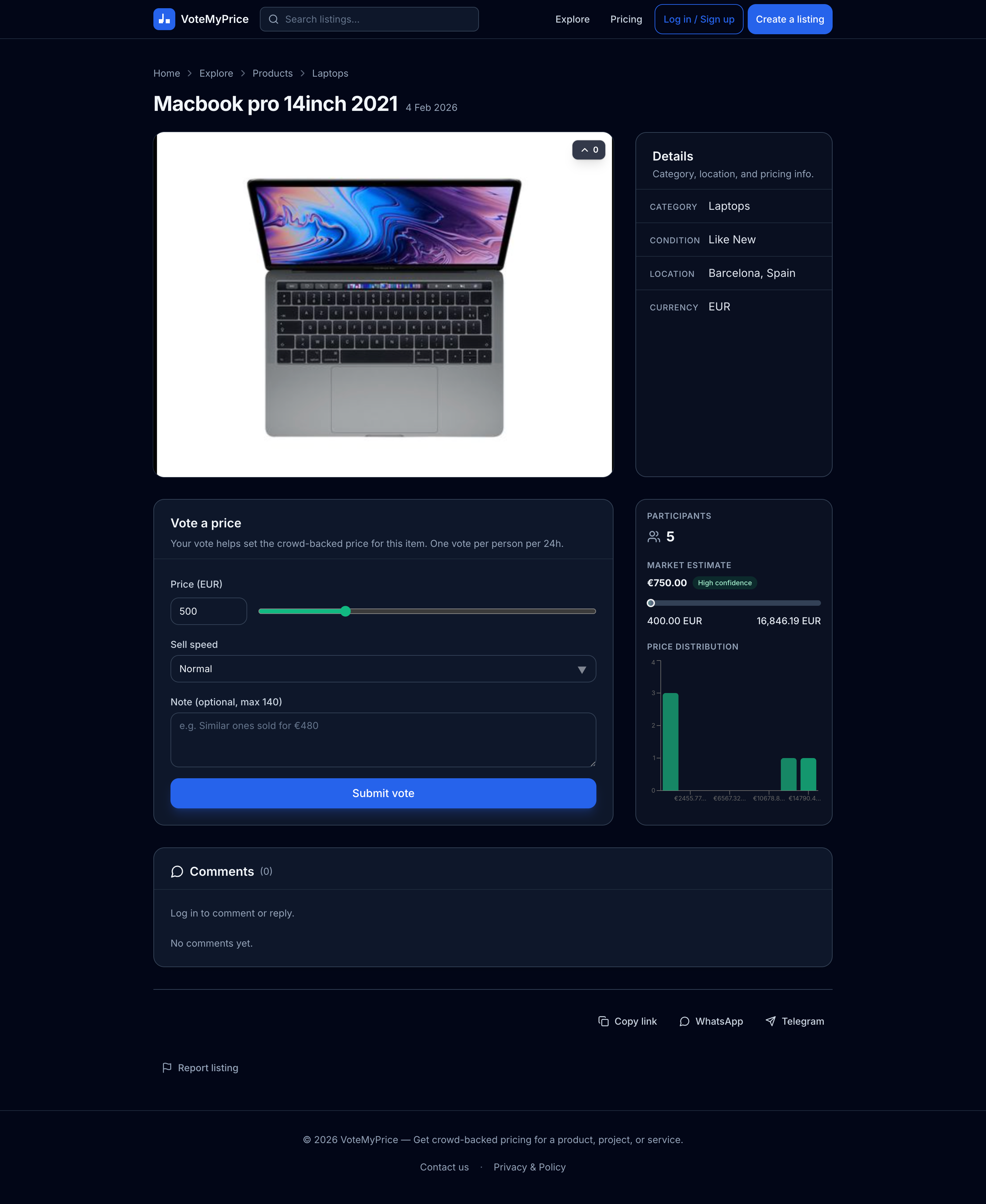 VoteMyPrice gallery image