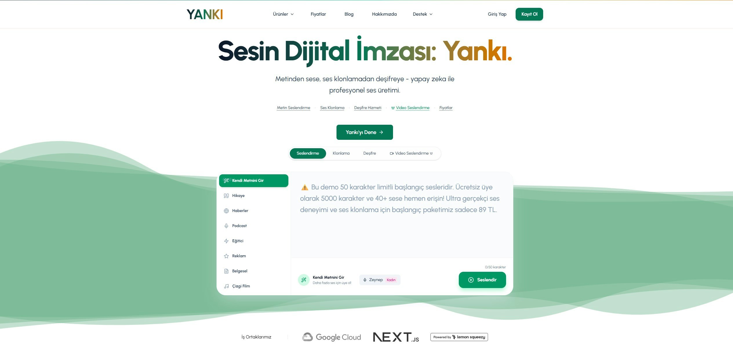 Yankı AI - Main product screenshot demonstrating key features and user interface