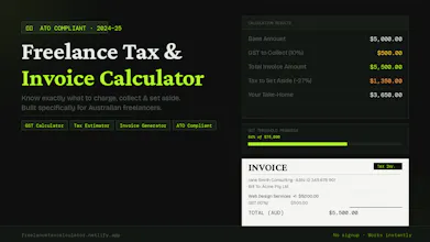 Aus Freelancer Tax & Invoice Calculator gallery image