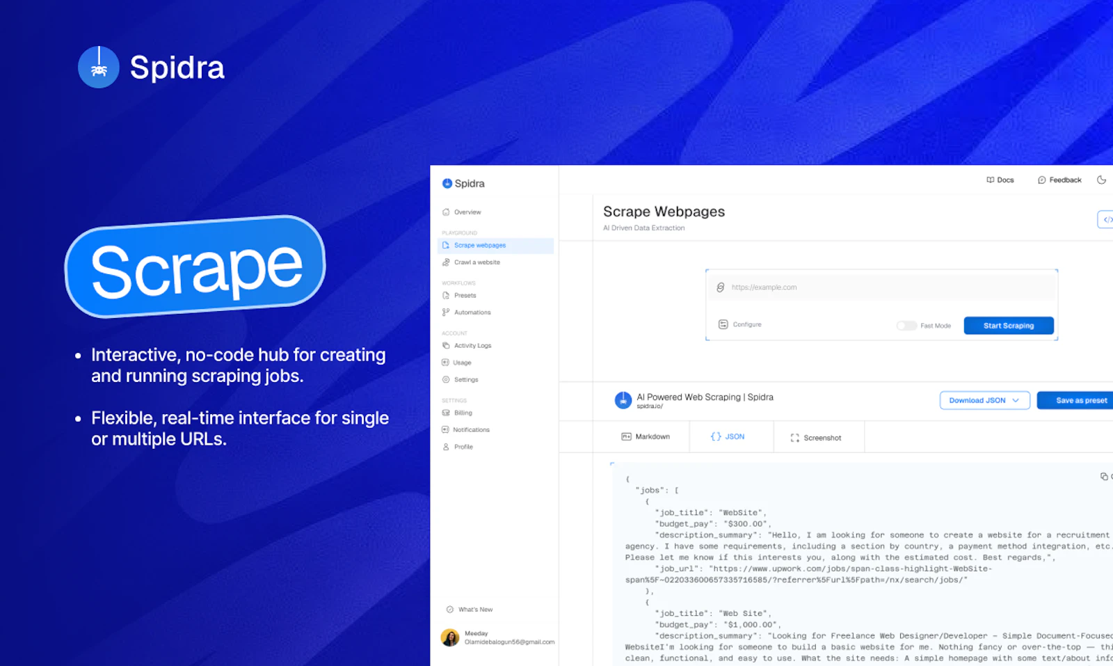 Spidra screenshot 2