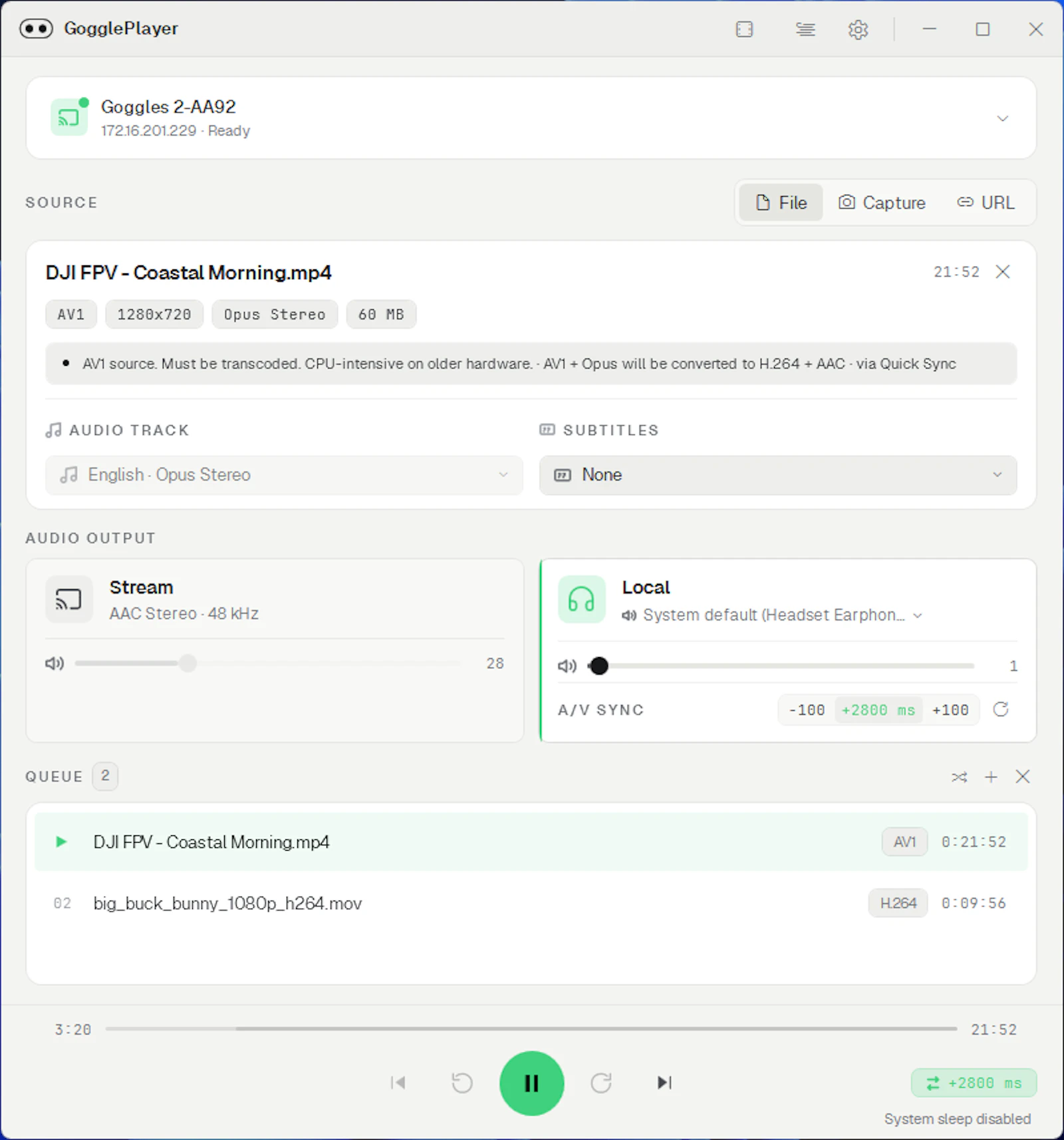 GogglePlayer screenshot 2