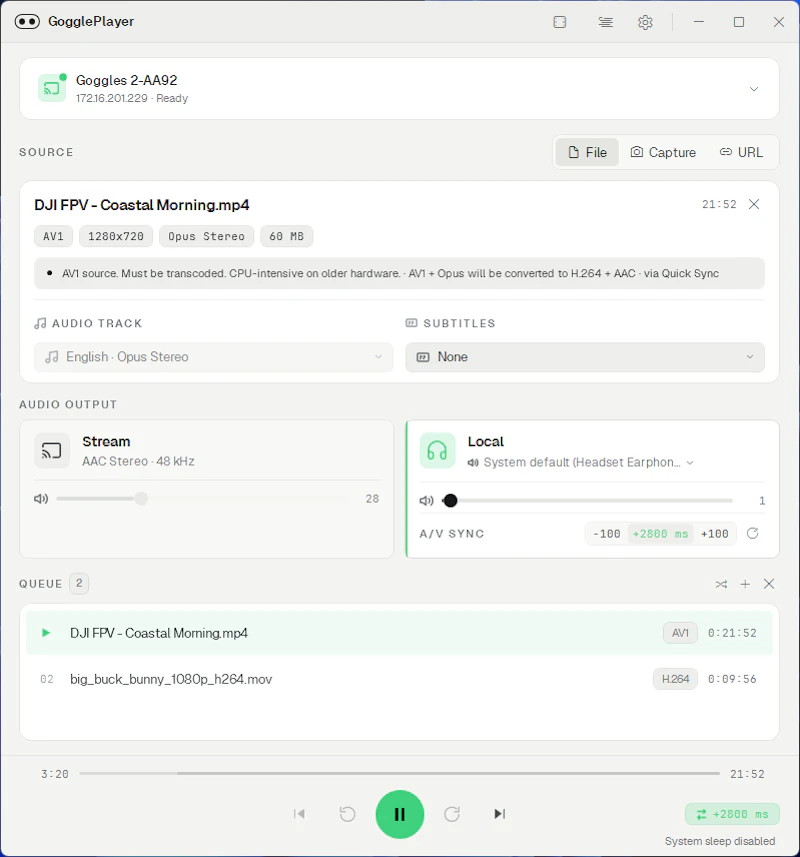 GogglePlayer screenshot 2