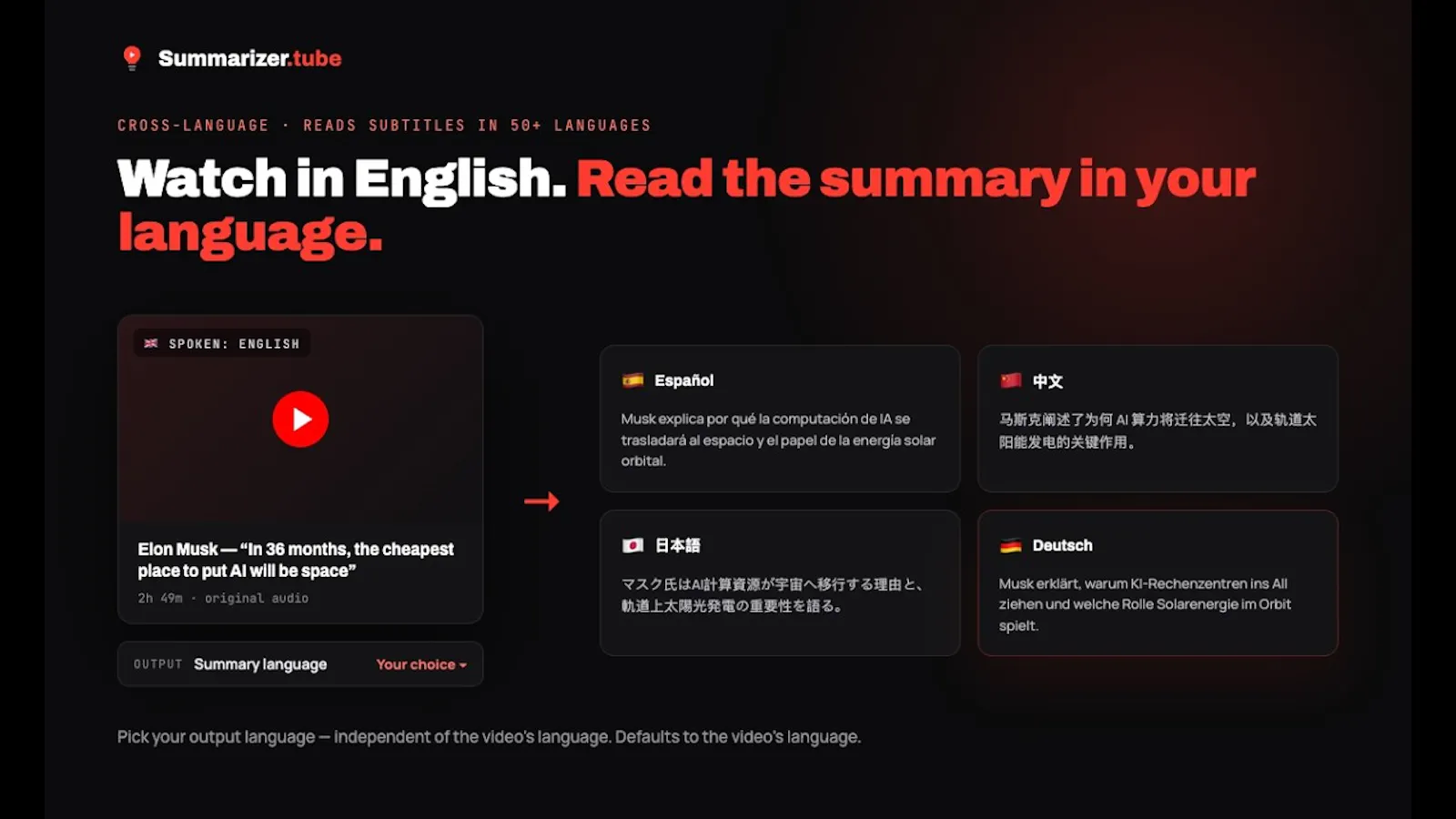 Summarizer.tube screenshot 1 (video preview)