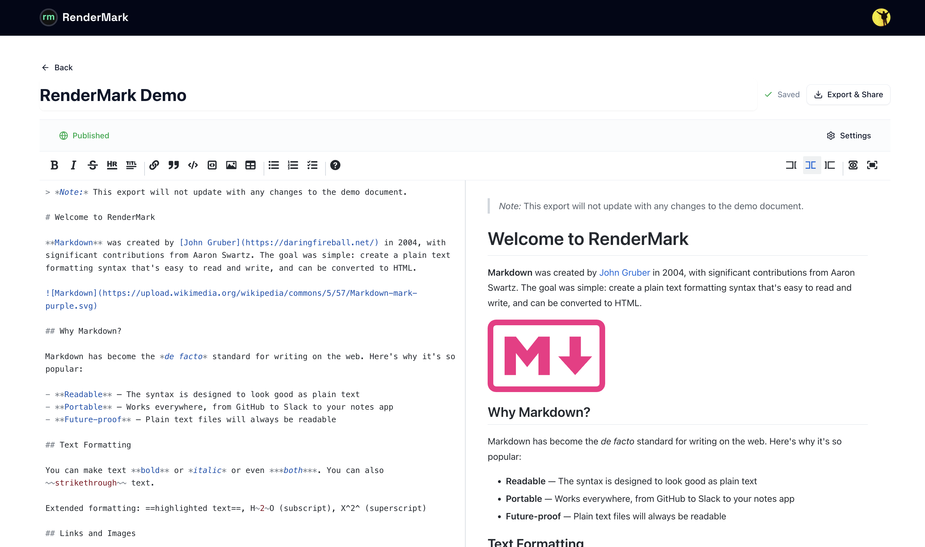 RenderMark - Screenshot 3 showing product features and functionality
