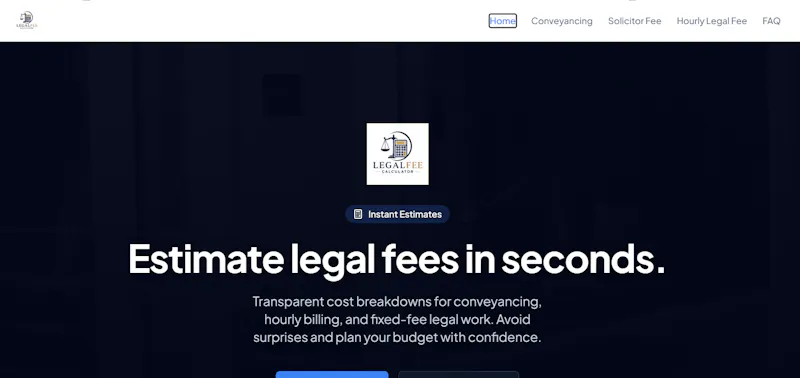 legal fee calculator screenshot 2