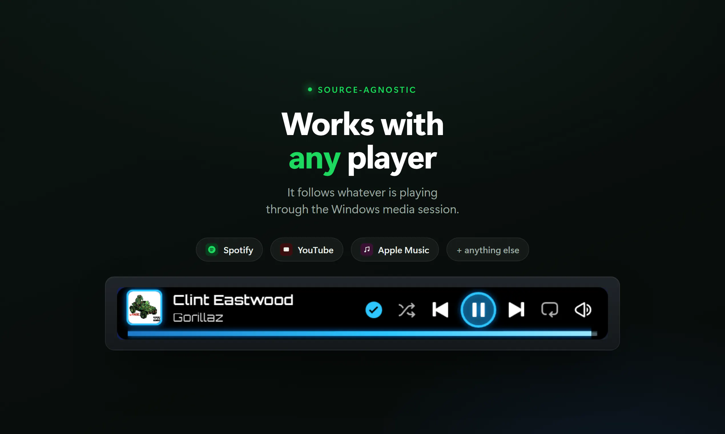 Now Playing - Taskbar Widget gallery image