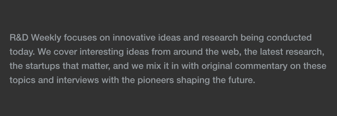 R&D Weekly gallery image