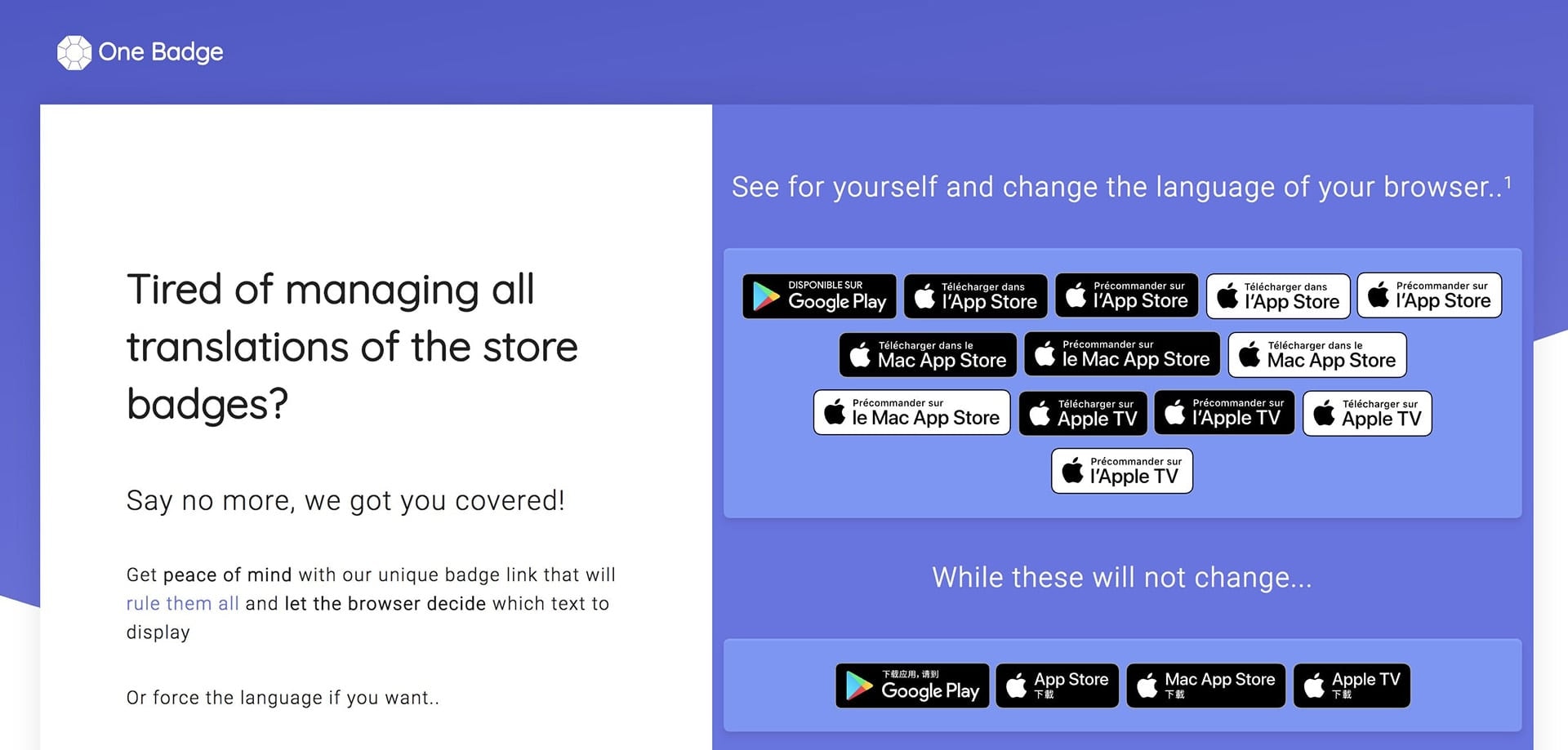 One Badge gallery image