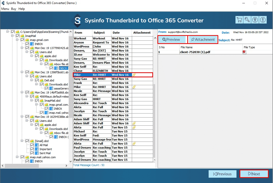 雷鸟到Office 365转换器媒体3