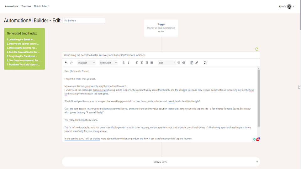 Mídia 3 de Integração do Mailvio - O lar para profissionais de marketing afiliados